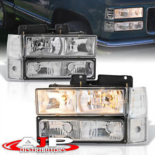 Clear Head Lights Signal Lamps For 1994-1998 Gmc Sierra Ck 1500 2500 3500 Truck
