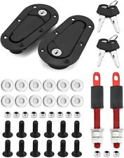 Quick Release Hood Pin Locking Latch Kit Black - Universal Fit