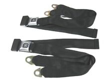 69-72 Gm Cars Deluxe Oe Style Lap Seat Belts - Sm. Stainless Buckle Black 1205