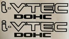 2 Two I-vtec Dohc Emblem Black Vinyl Decal Stickers Free Shipping