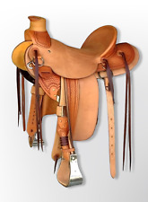 Western Leather Wade Roping Ranch Hand Carved Horse Saddle 10 -18 Free Ship
