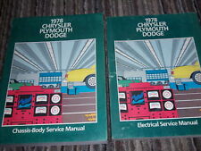 1978 Dodge Magnum Service Repair Shop Manual Set Oem 2 Volume Set Factory Books