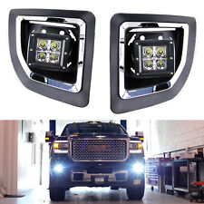 40w Cree Led Pods Wfoglight Cover Bracket Mounts Relay For 15-19 Gmc 2500 3500