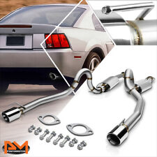 For 96-04 Ford Mustang Gt V8 Dual 4 Rolled Tip Muffler Catback Exhaust System
