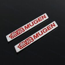 2pcs For Mugen Red 3d Car Trunk Emblem Badge Sticker Decal 1
