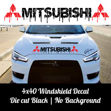 Mitsubishi Windshield Drip Decal Turbo Sticker Graffiti Evolution Lancer Sport