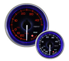 52mm Crystal Series Amberwhite Electric Boost Gauge With Blue Halo Ring