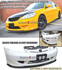 Fits 04-05 Honda Civic 24dr A Style Front Lip Urethane