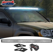 Roof Rack 52 Curved Led Light Bar Mount Wire Kit For 99-10 Jeep Grand Cherokee