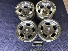 Vintage Set Polished 15x7 15x8.5 Us Indy Mag Style Mag 5 On 5 12 Ford Pickup