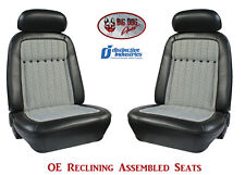 Fully Assembled Seats 1969 Camaro Deluxe Oe Style Reclining - Any Houndstooth