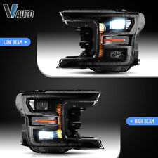 Vland Full Led Headlights For 2018-2020 Ford F150 F-150 Sequential Led Drl A Set
