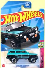 Hot Wheels 2023 Blue Card Kroger Exclusive Recolor 052 1988 Jeep Wagoneer Teal