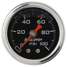 Auto Meter Autogage Fuel Pressure Fpr Gauge 1 12 In. 0 - 100 Psi 18 Npt