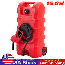 15gallon Fuel Caddy Fuel Storage Tank Gasoline Diesel With Manual Pump On-wheels