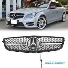 Amg Style Grille Wled Star Chrome For Mercedes Benz 2008-2014 W204 C-class C300