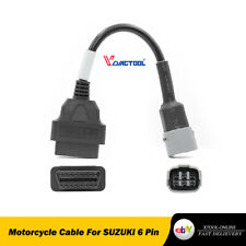 For Suzuki Obd2 6 Pin Diagnostic Plug Adapter Motorcycle Scooter Atv Cable
