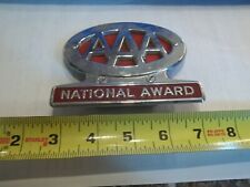 Vintage Automobile Club Aaa National Award License Plate Frame Badge Topper