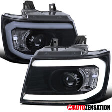 Smoke Fits 2007-2013 Chevy Avalanche Tahoe Suburban Led Drl Projector Headlights