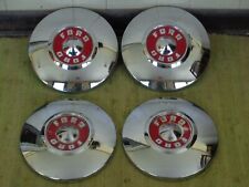 1955 Ford Dog Dish Hubcaps 10 12 Set Of 4 Hub Caps Red 55