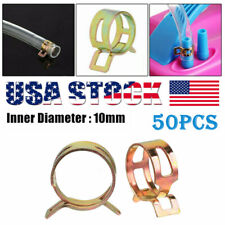 50pcs 38 10mm Hose Spring Clamps Fastener Fuel Line Water Pipe Air Tube Clips