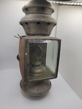 Antique 1890-1910 Model T Car Buggy Lantern With Glass And Red Jewel Carriage