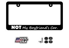 Not My Boyfriends Car Black License Plate Frame Funny Girly Wakaba Jdm Girl