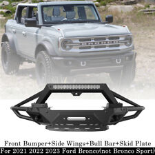 Off-road Front Bumper For 2021-2024 Ford Bronco Wside Wingsbull Barskid Plate