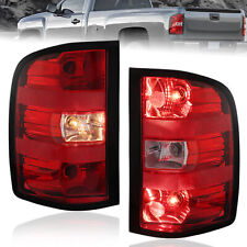 Pair Tail Lights Rear Lamps W Bulbs For 2007-2013 Chevy Silverado Gmc Sierra