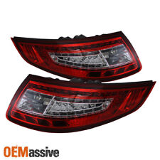 Fits 05-08 Porsche 911 997 Carrera 4s4s Red Clear Led Tail Lights Leftright