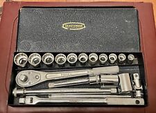 Vintage Craftsman 1930s Be 12 Drive Socket Set With Box Extras Super Clean