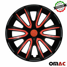 16 Wheel Rim Cover Hubcap Matte Black Red For Honda Civic 4pcs Set