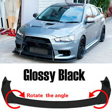 Front Bumper Lip Spoiler Splitter Body Kit Glossy Blk For Mitsubishi Lancer Evo