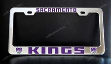 Sacramento Kings License Plate Frame Custom Made Of Chrome Plated Metal