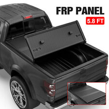 5.8ft 3fold Hard Truck Bed Tonneau Cover Fiberglass For 2009-2024 Dodge Ram 1500