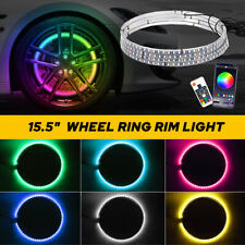 4x 15.5 Led Wheel Ring Rim Lights Rgb Color Chasing Turn Signal Ip68 Bluetooth
