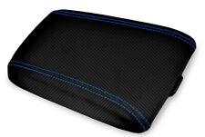 Console Lid Armrest Cover Carbon Fiber For Pontiac Gto 2004-2006 Blue Stitch