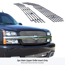 Fits 2003-2005 Chevy Silverado 15002500 Main Stainless Chrome Billet Grille