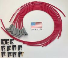 Chevy Ford Mopar 8.5mm Red Universal 135 45 Degree Hei Spark Plug Wires Usa