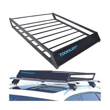 Tooenjoy Roof Rack Cargo Basket Anti-rust Rooftop Cargo Carrier With Removab...