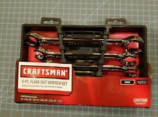 New Craftsman Fully Polished 5 Pc Flare Nut Wrench Set Sae 42012 - Gw7