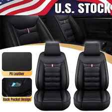 For Jeep Wrangler 2007-2024 Car Front 2-seat Covers Protector Leather Cushion