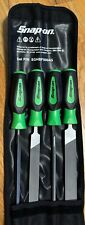 Snap-on Green Soft Grip 4 Piece Mixed File Set With Pouch Sghbf500ag