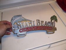 1950s Antique Miami License Plate Topper Vintage Chevy Ford Hot Rat Rod 55 57 48