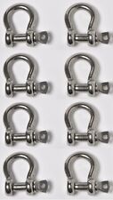 8x Bow Shackle Marine Stainless Steel 38 D Clevis Ring 304 Sailboat Rigging