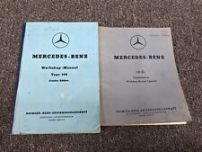 1960-1963 Mercedes Benz 190sl Shop Service Repair Manual 1961 1962 Original Rare