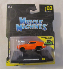 Maisto Muscle Machines Orange 1966 Dodge Charger With Stand 164 Collection
