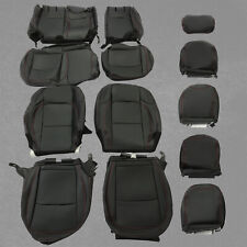 Synthetic Leather Seat Covers Black For Jeep Wrangler Jl 4 Dr Rubicon 2018-2023
