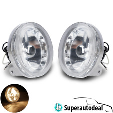 4 Round Universal Chrome Housing Clear Lens Halogen Fog Lights Lamps Wwiring