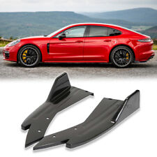 Pair Rear Bumper Lip Diffuser Splitter Spoiler Glossy Black For Porsche Panamera